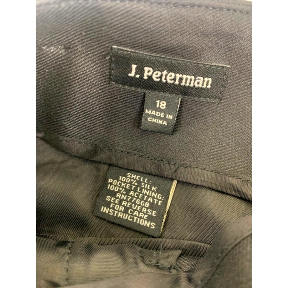 J Peterman Glamour Pants Silk Black Pleated Trouser - Picture 5 of 14